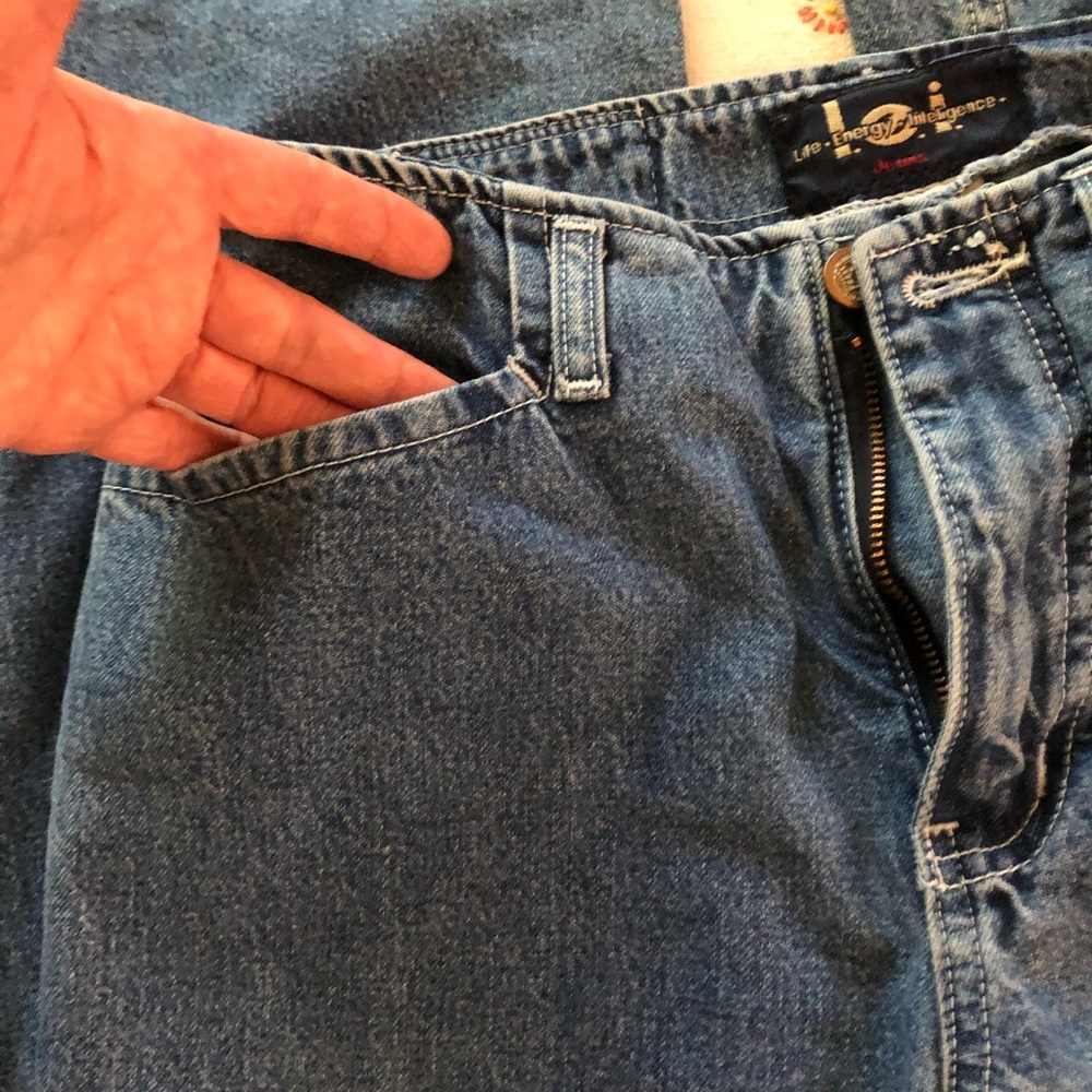 Vintage L.E.I. Bell Bottom Penny Lane Retro Jeans. Y2K. 100% Cotton. Size 7 - Picture 6 of 12
